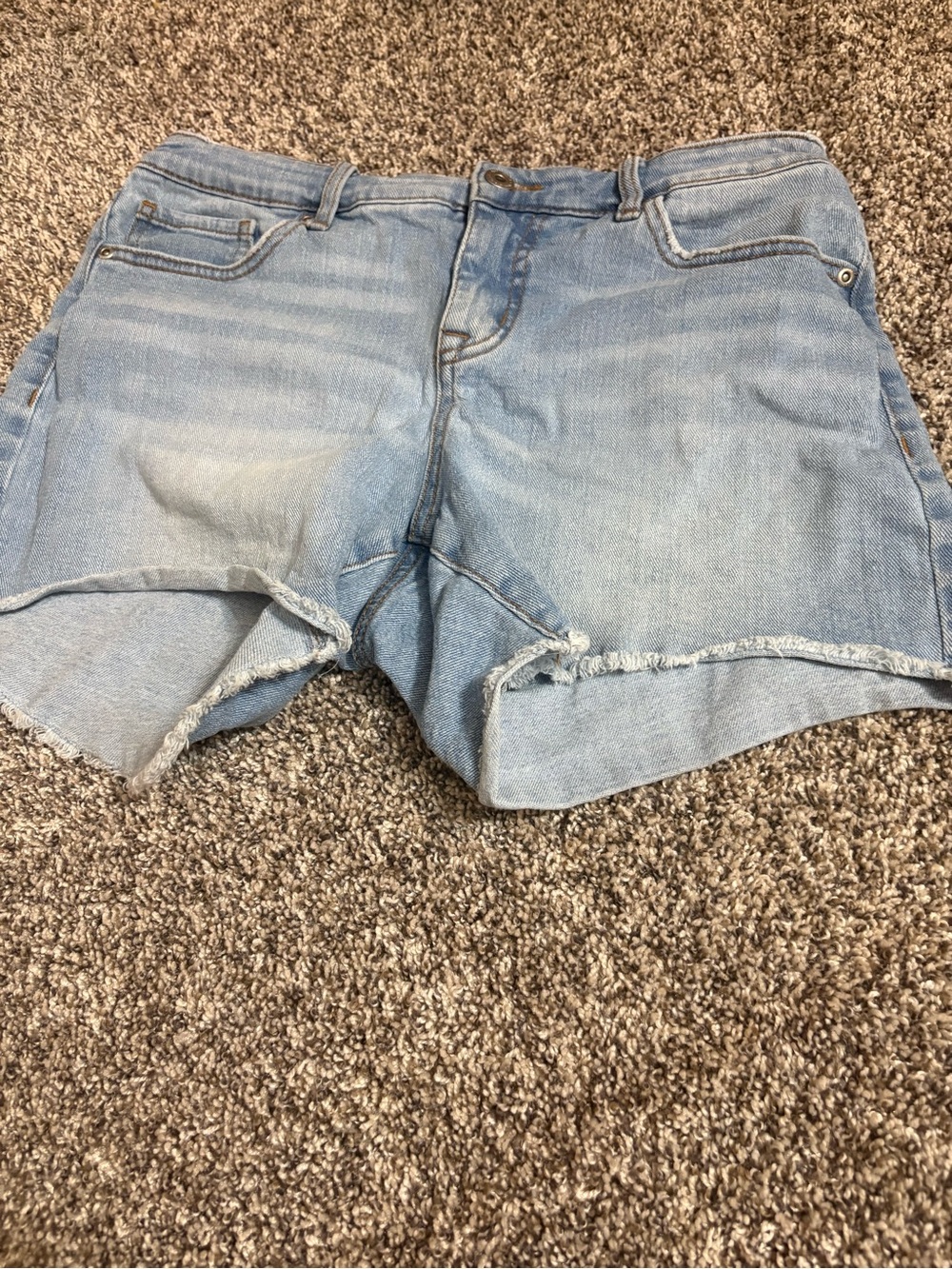 sofia by sofia vergara Light Blue Distressed Denim Shorts